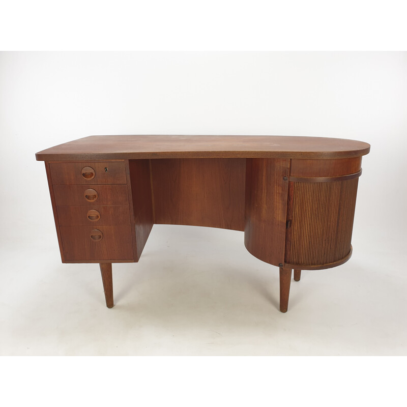 Vintage teak desk by Kai Kristiansen for Feldballes Møbelfabrik, Denmark 1950