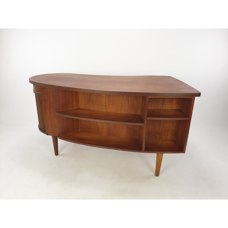 Vintage teak desk by Kai Kristiansen for Feldballes Møbelfabrik, Denmark 1950