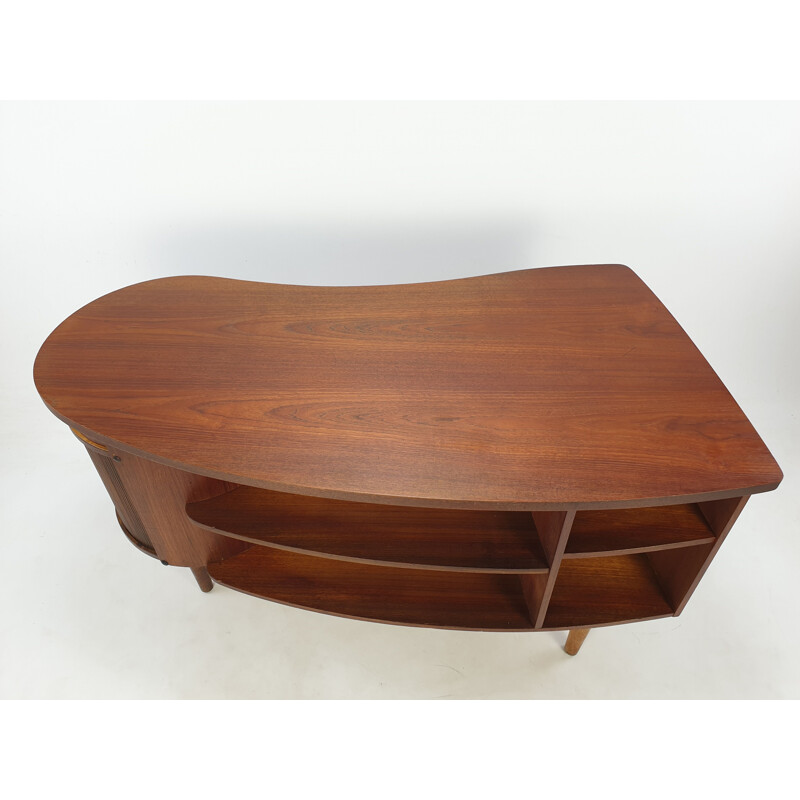 Vintage teakhouten bureau van Kai Kristiansen voor Feldballes Møbelfabrik, Denemarken 1950