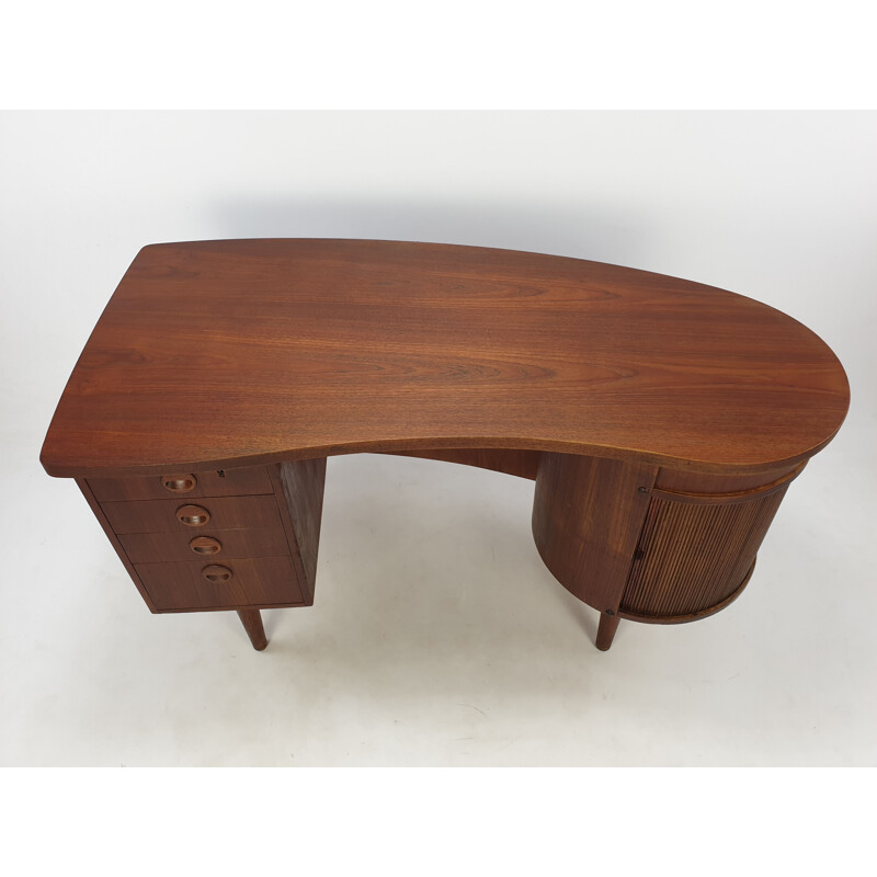 Mesa de teca Vintage por Kai Kristiansen para Feldballes Møbelfabrik, Dinamarca 1950