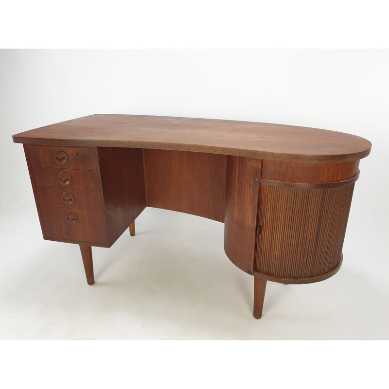 Vintage teak desk by Kai Kristiansen for Feldballes Møbelfabrik, Denmark 1950