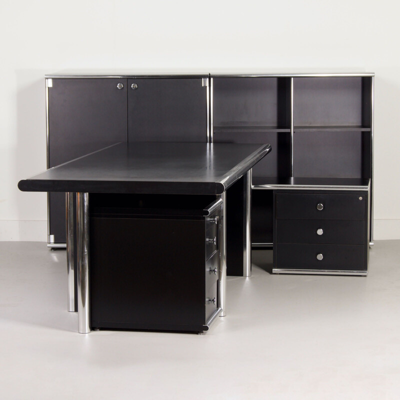 Vintage executive desk set "BiG" by G. Faleschini and A. Rascaroli for i4 Mariani, Italy 2000