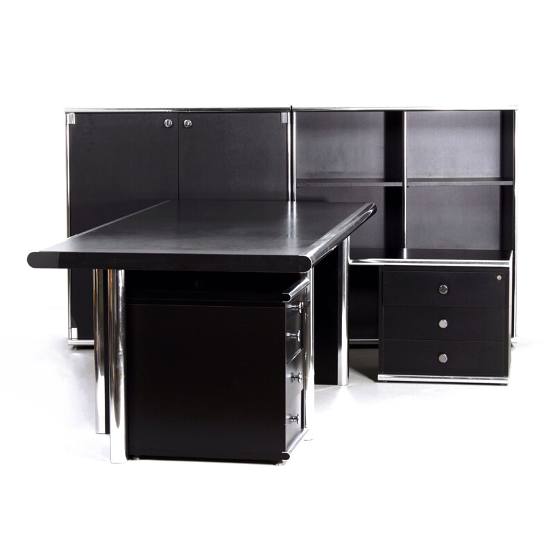 Vintage executive desk set "BiG" by G. Faleschini and A. Rascaroli for i4 Mariani, Italy 2000