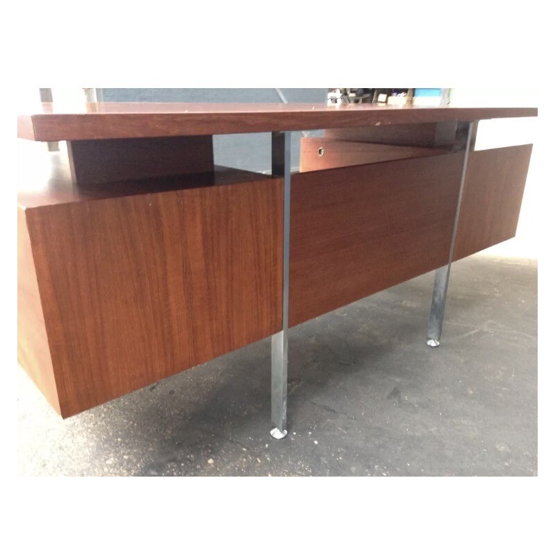 Vintage desk in rosewood, Alain RICHARD - 1960s