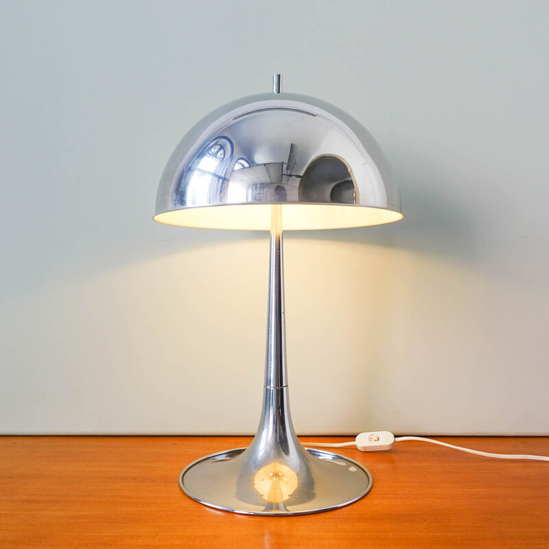 Vintage chrome table lamp by Goffredo Reggiani, Italy 1960s