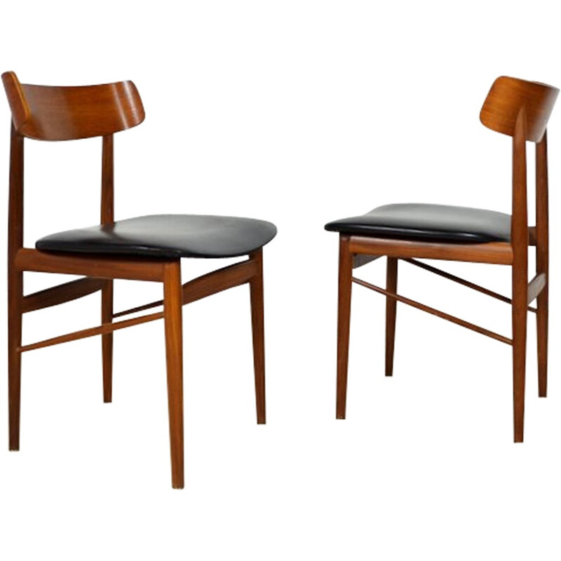 Pair of Danish chairs in teak - 1960s