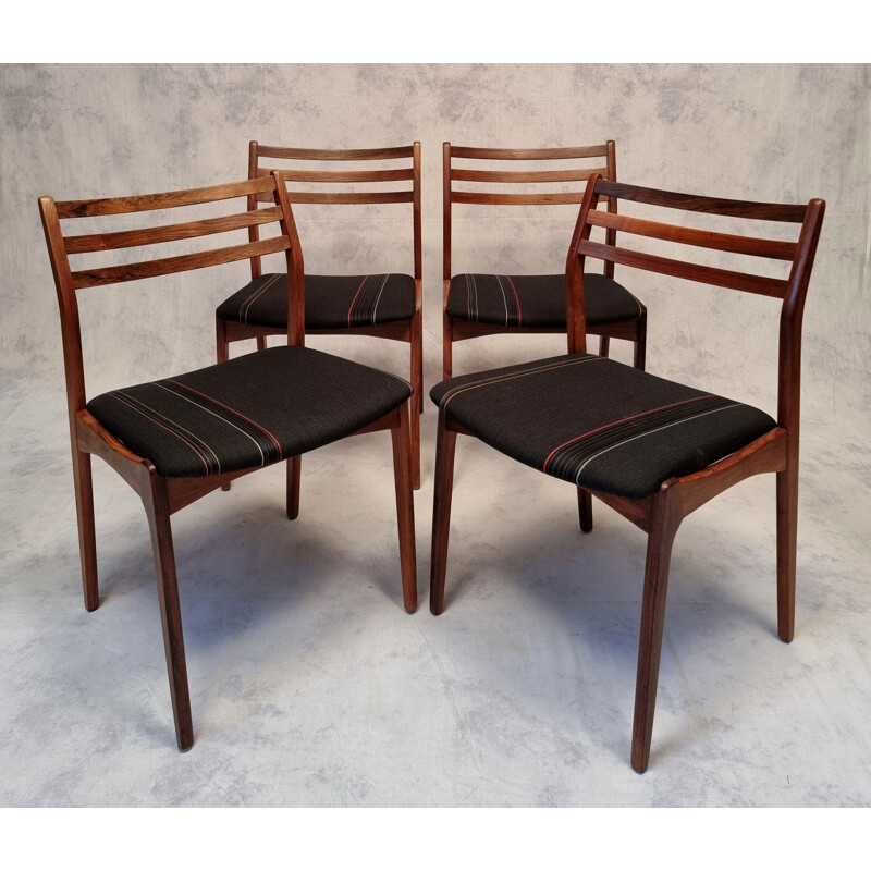 Set of 4 vintage rosewood chairs by Vestervig Eriksen for Brdr. Tromborg, 1960