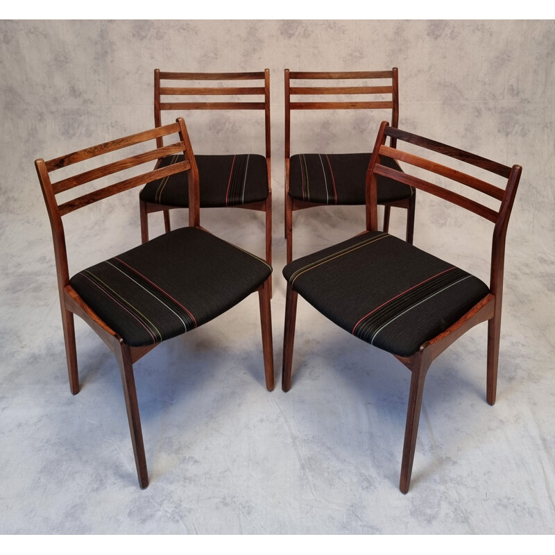 Set of 4 vintage rosewood chairs by Vestervig Eriksen for Brdr. Tromborg, 1960