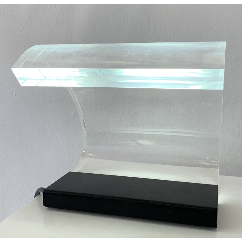Mid-century plexiglass table lamp model "Acrilica" by Joe Colombo, Italy 1960s