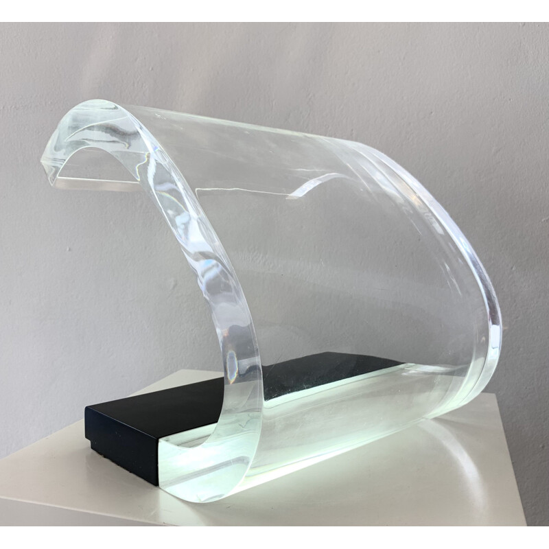 Mid-century plexiglass table lamp model "Acrilica" by Joe Colombo, Italy 1960s