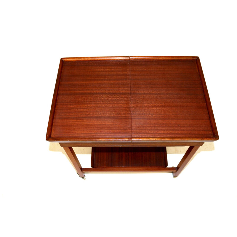 Mesa de costura vintage de caoba, Dinamarca 1960