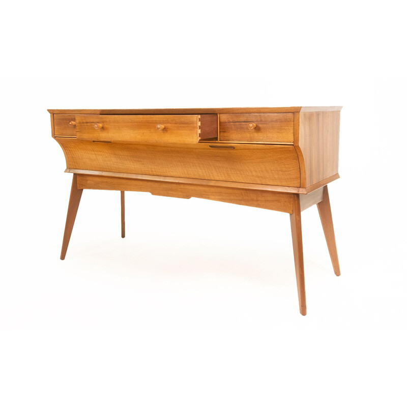 British mid century walnut sideboard by Alfred Cox for Heals, UK 1950s