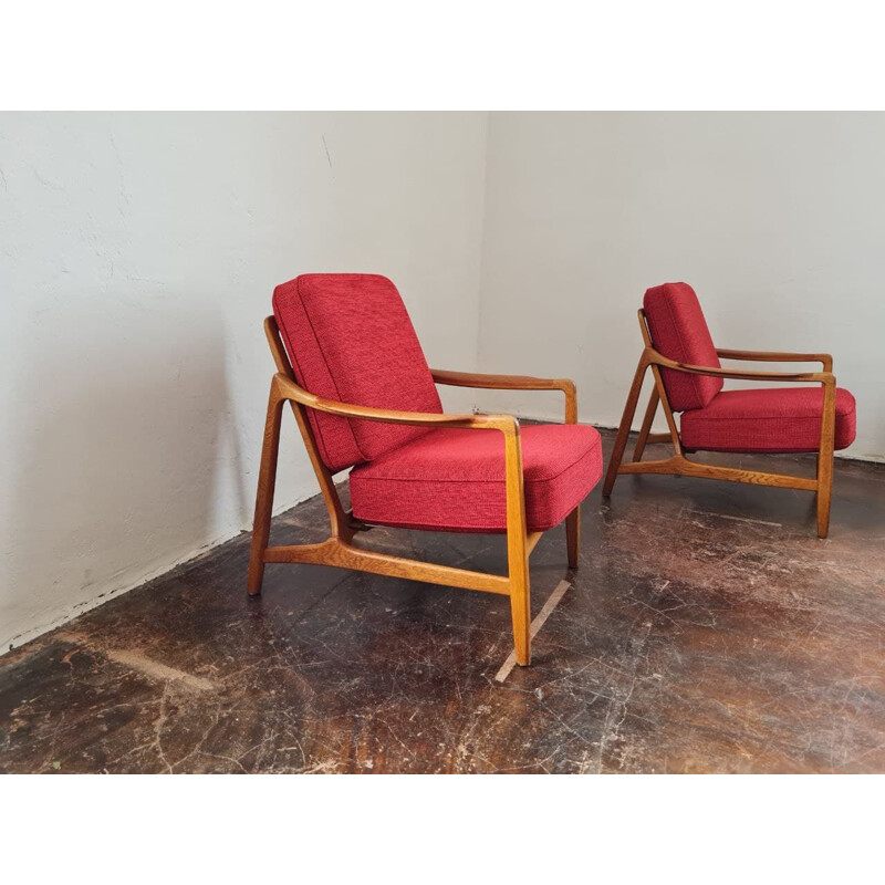 Paire de fauteuils tapissés vintage modèle 117 par Tove & Edvard Kindt-Larsen pour France & Daverkosen, 1960