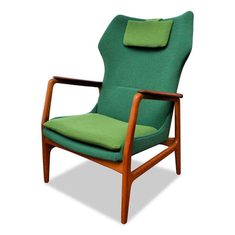 Vintage Deense teakhouten fauteuil van Aksel Bender Madsen voor Bovenkamp