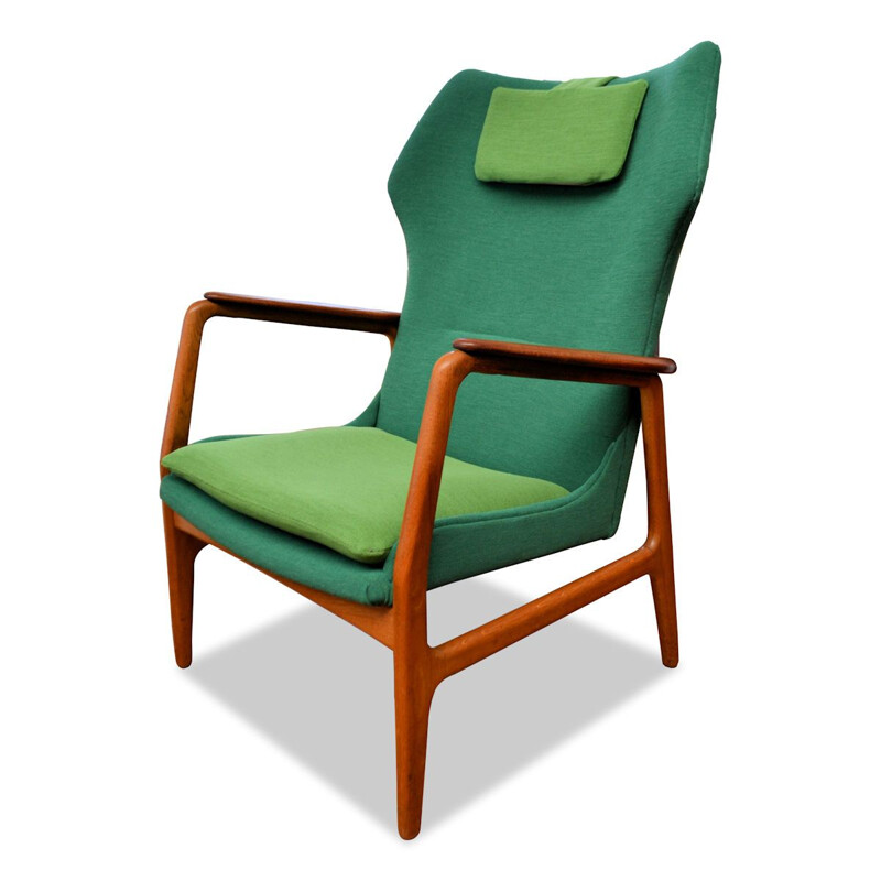 Vintage Deense teakhouten fauteuil van Aksel Bender Madsen voor Bovenkamp