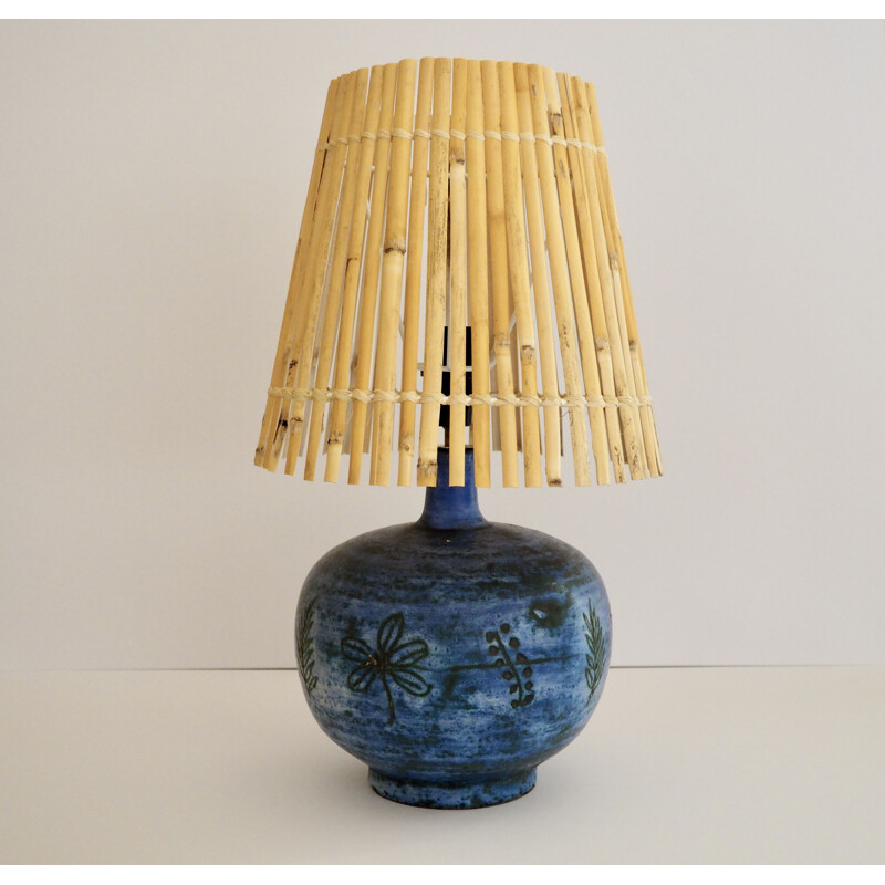 Vintage ceramic lamp by Jacques Blin