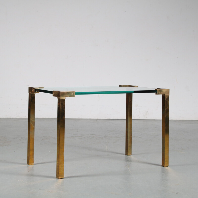 Mid century brass coffee table by Peter Ghyczy, Netherlands 1970s
