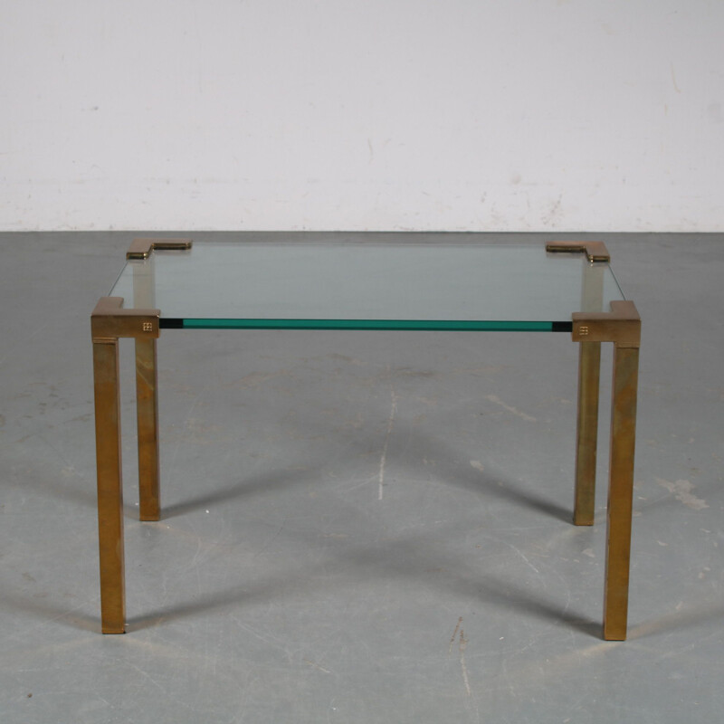 Mid century brass coffee table by Peter Ghyczy, Netherlands 1970s