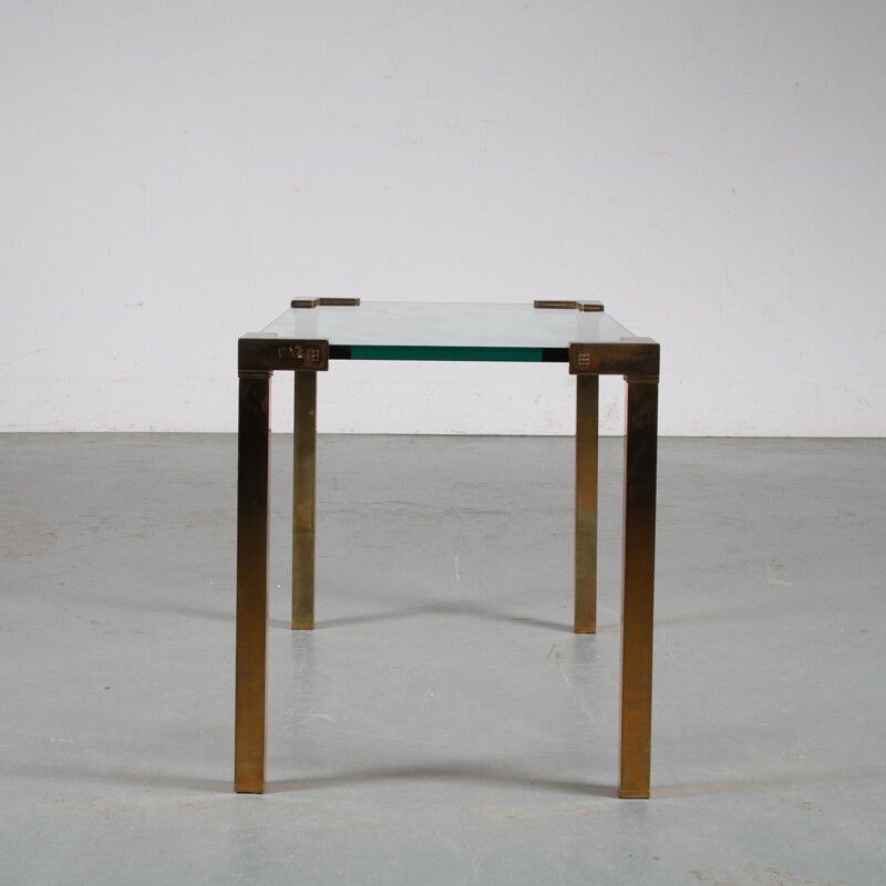 Mid century brass coffee table by Peter Ghyczy, Netherlands 1970s