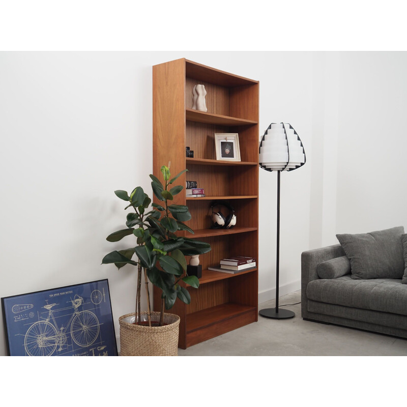 Teak mid century bookcase, Denmark 1970s