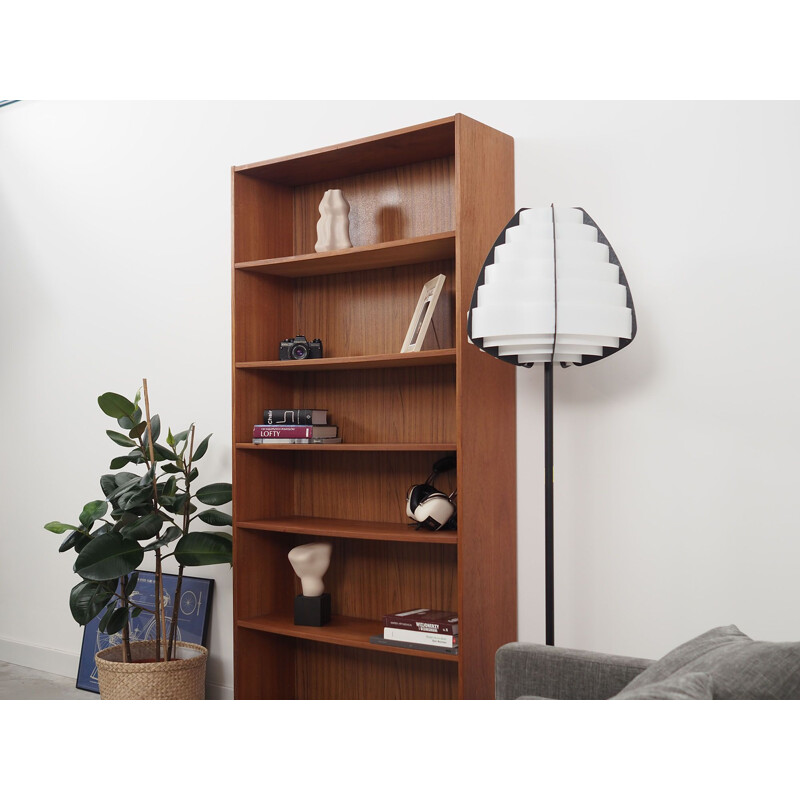 Teak mid century bookcase, Denmark 1970s