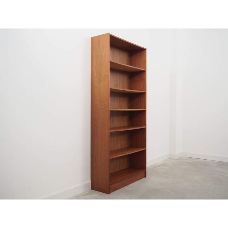 Teak mid century bookcase, Denmark 1970s