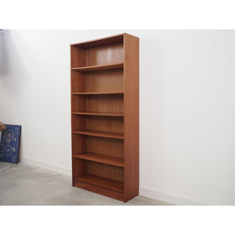 Teak mid century bookcase, Denmark 1970s