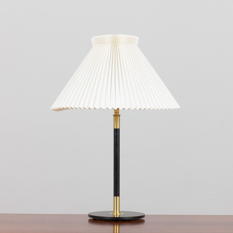 Vintage adjustable table lamp 352 with brass black base by Le Klint