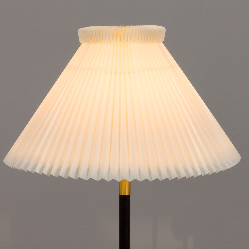 Vintage adjustable table lamp 352 with brass black base by Le Klint