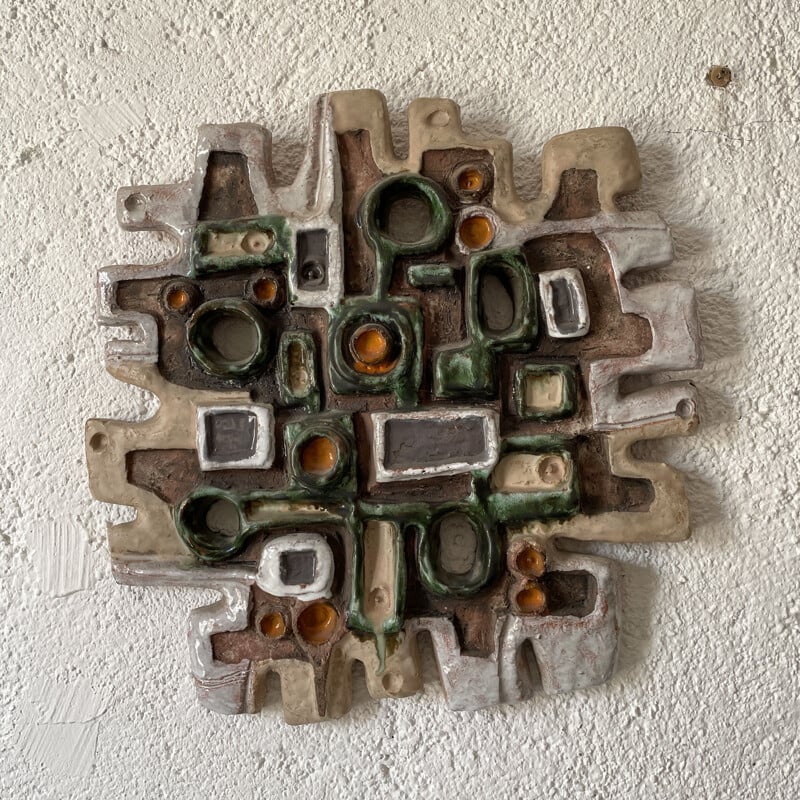 Vintage wall sculpture by Perignem, 1960