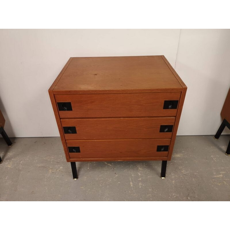 Vintage teak chest of drawers by René Jean Caillette