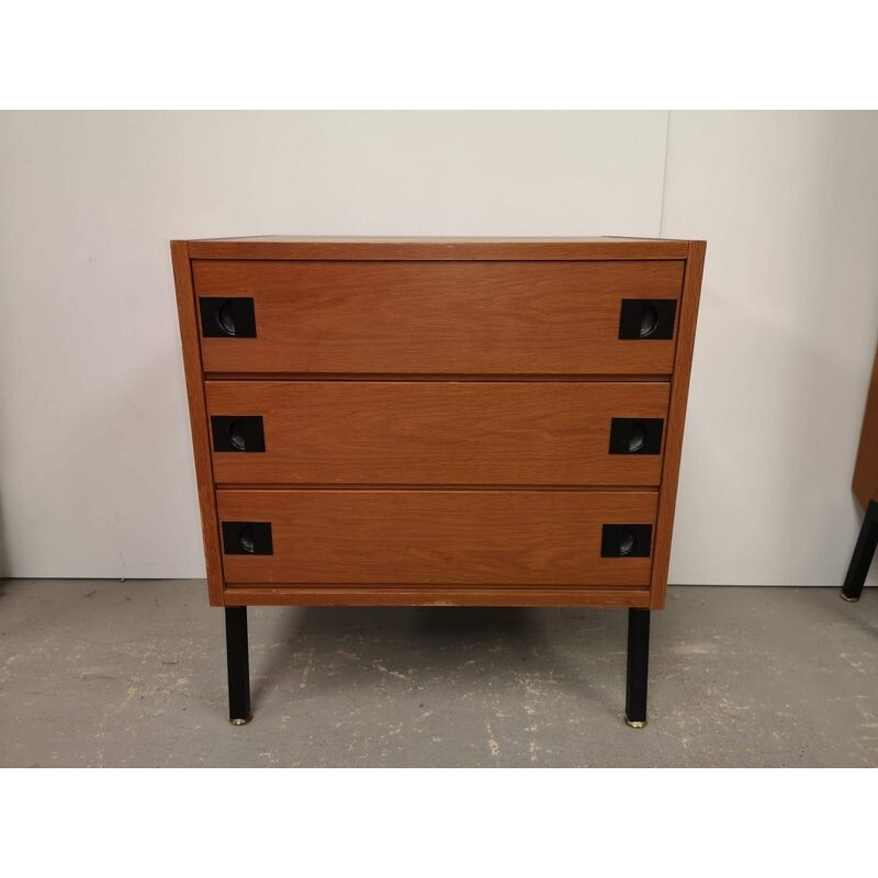 Vintage teak chest of drawers by René Jean Caillette