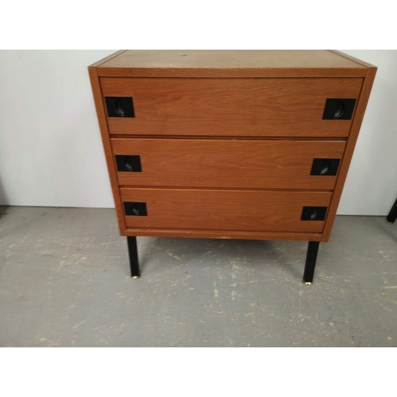 Vintage teak chest of drawers by René Jean Caillette
