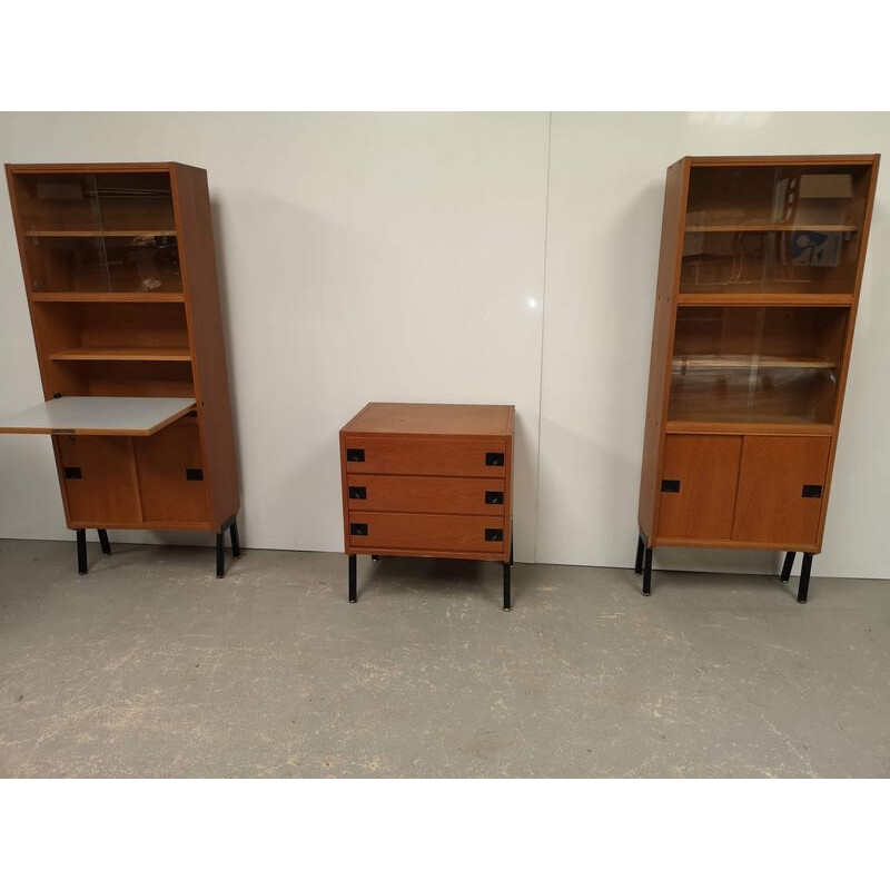 Vintage teak chest of drawers by René Jean Caillette