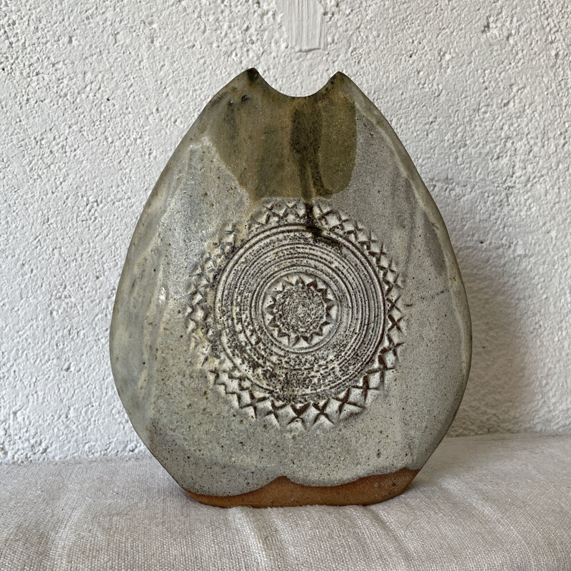 Vase lentille design vintage en céramique par Pat et Jo Rowland, 1960