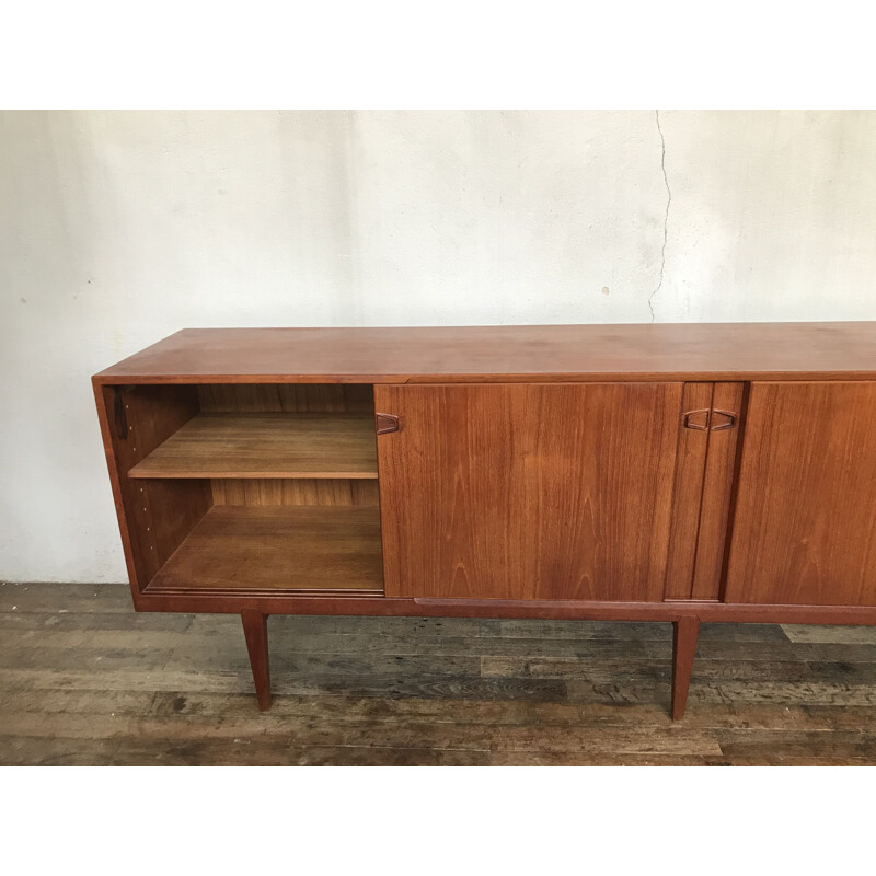 Scandinavian vintage teak sideboard by Henri Rosengren Hansen for Brande Møbelindustrik, Denmark 1960