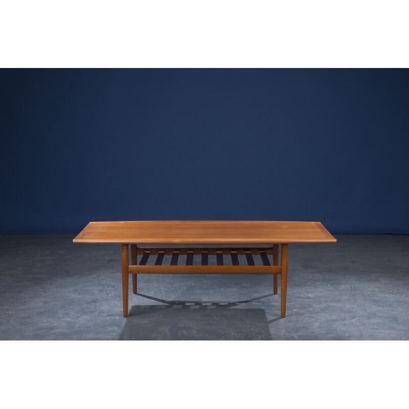 Teak vintage coffee table by Grete Jalk for Glostrup, 1960s