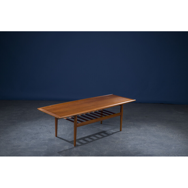 Teak vintage coffee table by Grete Jalk for Glostrup, 1960s