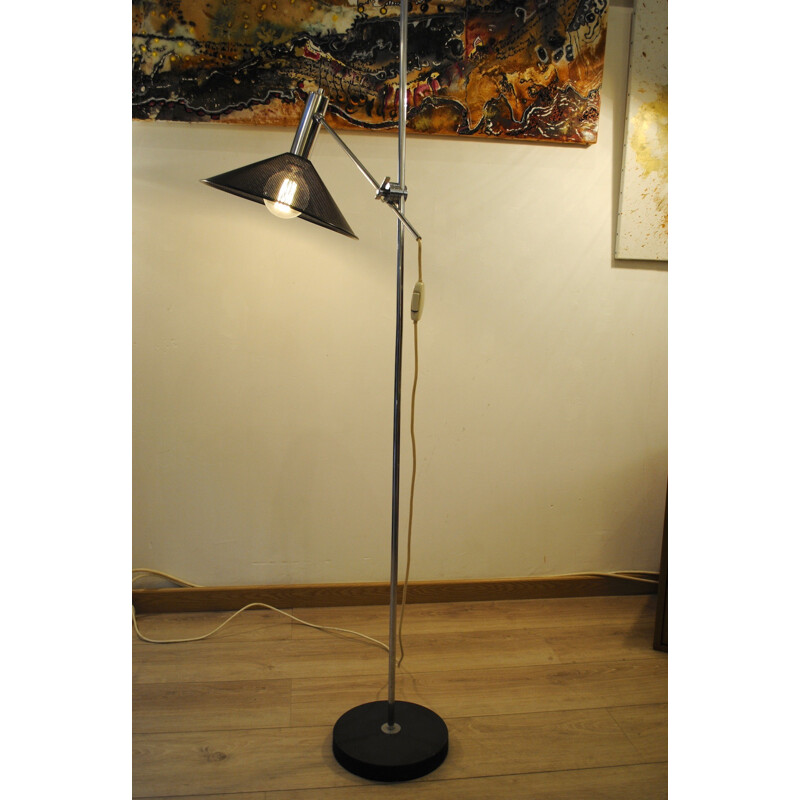 Perfored metal floorlamp, Willem HAGOORT - 1950s