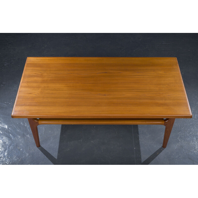 Vintage teak coffee table by Niels Bach for A S Möbler, 1960s