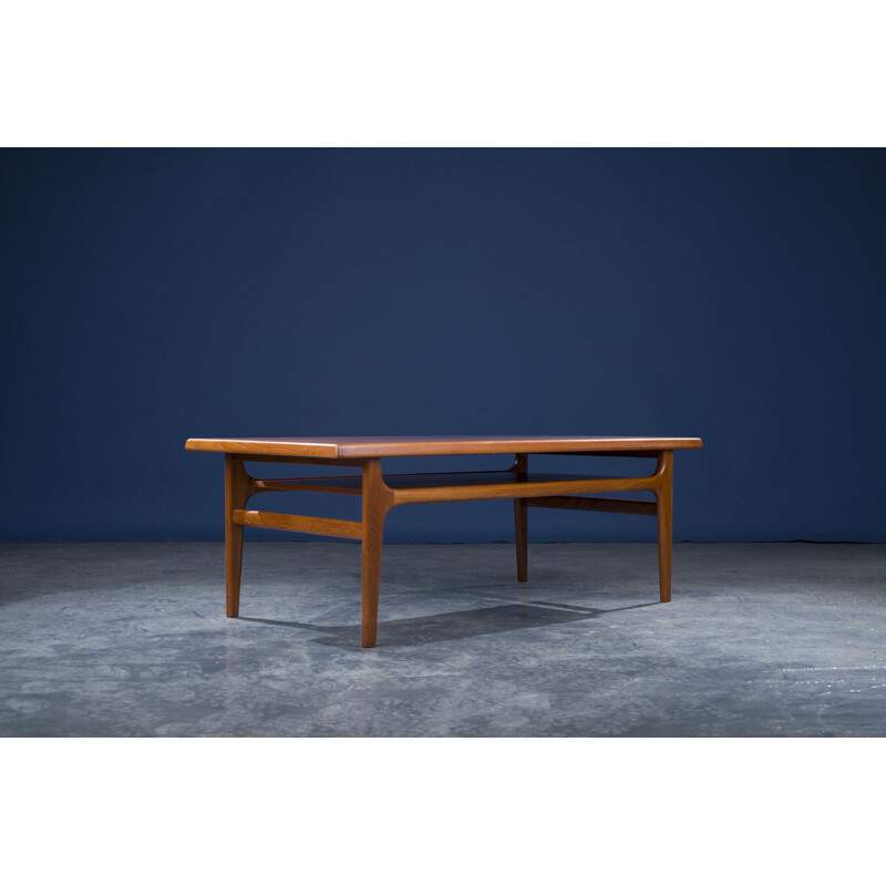 Vintage teak coffee table by Niels Bach for A S Möbler, 1960s