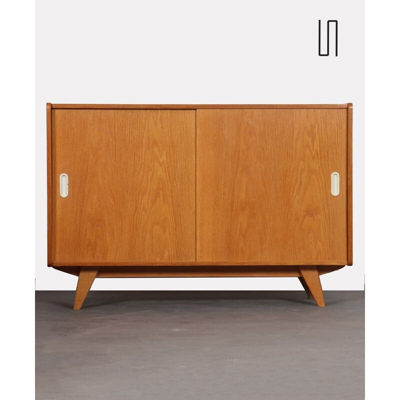 Vintage oakwood highboard model U-452 by Jiri Jiroutek for Interier Praha, 1960