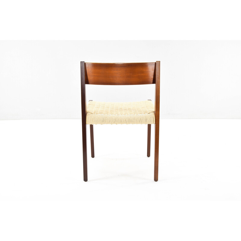 Set of 6 vintage scandinavian Pia teak chairs by Poul Cadovius, Denmark 1960s