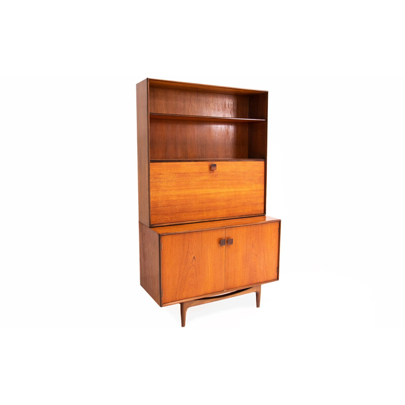 Danish teak vintage wall unit by Ib Kofod Larsen for G Plan, 1960s