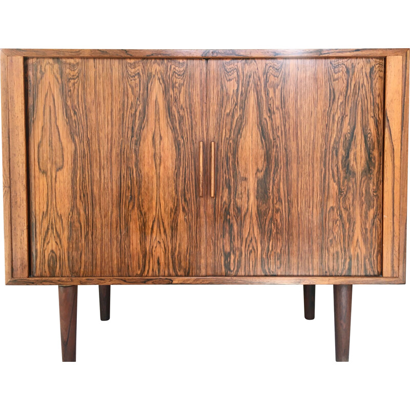 Vintage rosewood highboard with 2 sliding doors by Kai Kristiansen, 1960