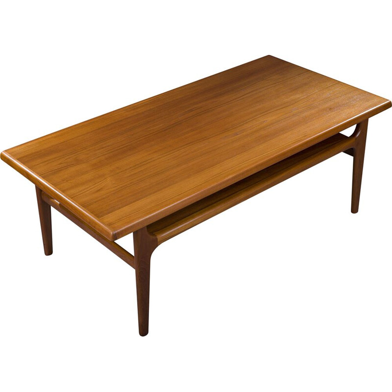 Vintage teak coffee table by Niels Bach for A S Möbler, 1960s