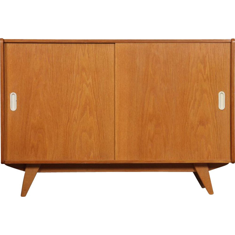 Vintage oakwood highboard model U-452 by Jiri Jiroutek for Interier Praha, 1960