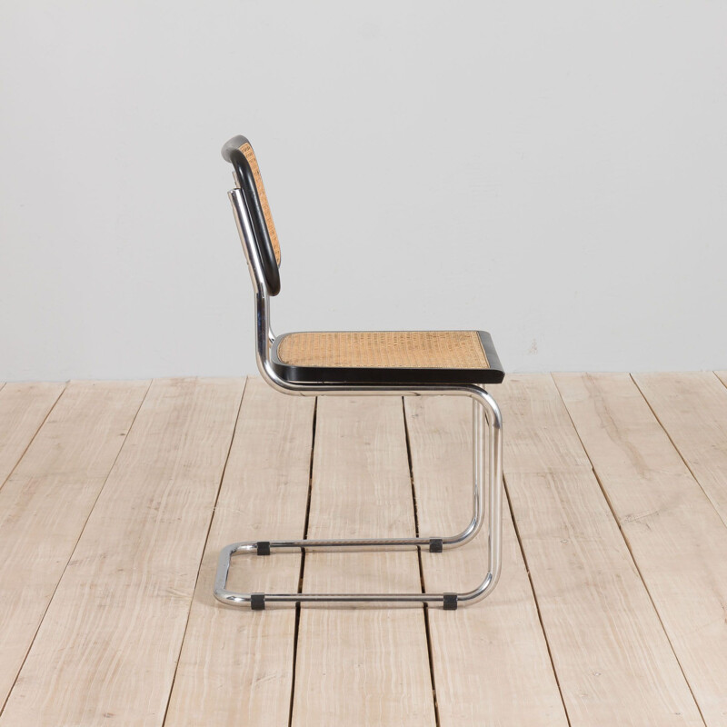 Vintage black Cesca cane chair model B32 by M. Breuer, 1920