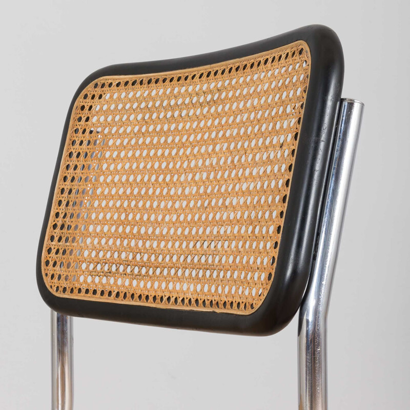 Vintage black Cesca cane chair model B32 by M. Breuer, 1920