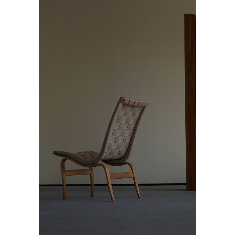 Fauteuil suédois Eva vintage de Bruno Mathsson, 1960